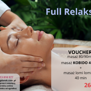voucher na masaż Full Relaks - masaż Kobido i masaż LomiLomi Nui