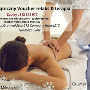Świąteczny voucher na relaks i terapię – masaż mięśni grzbietu i Kobido u fizjoterapeuty Piotra w Gdańsku