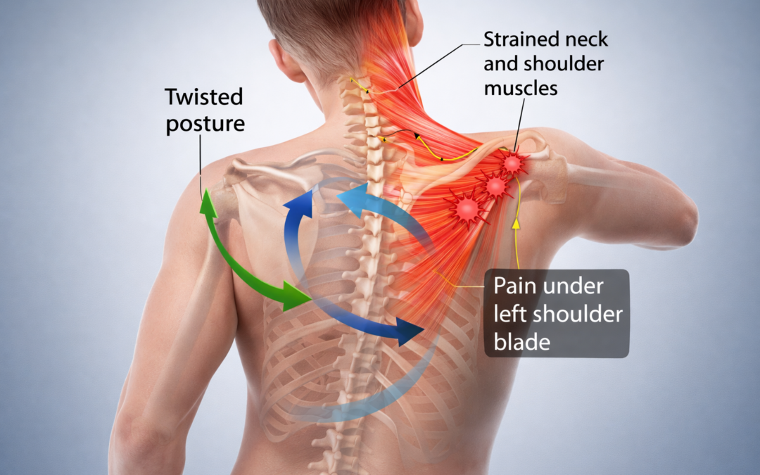 Ból pod łopatką – prosty test, który pokaże prawdziwą przyczynę